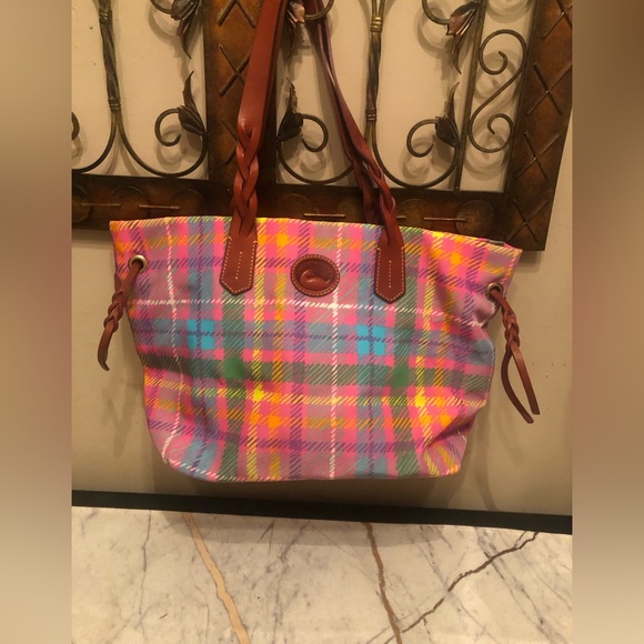 Dooney & Bourke handbag; multicolored nylon with dust bag; very cute - Picture 3 of 14